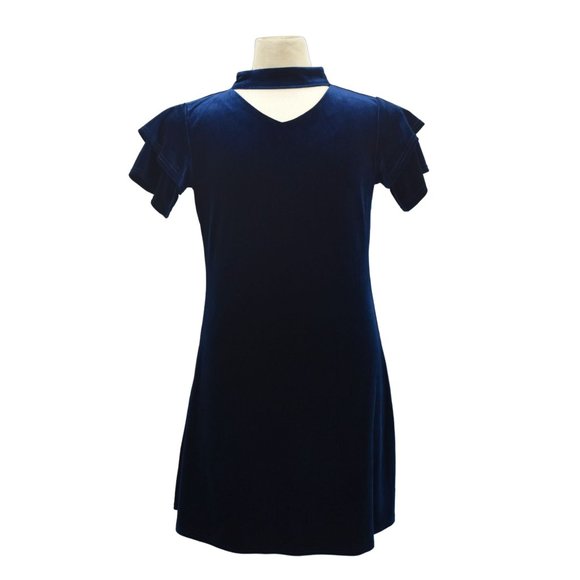 Blush by Us Angels Other - Blush by US Angels Dress Girls 14 Navy Blue Velvet Holiday Party Dress